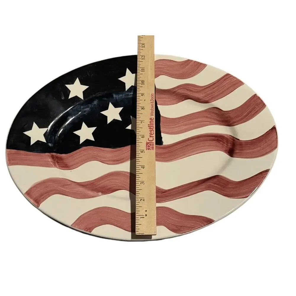 VTG Lillian Vernon‎ Patriotic Platter Stars Stripes July 4th Memorial Labor Day